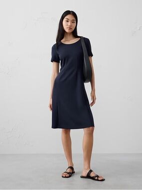 Banana Republic Soft Touch Knee-length dress-Navy
